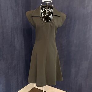 Elegant grey fit, and flare Dress